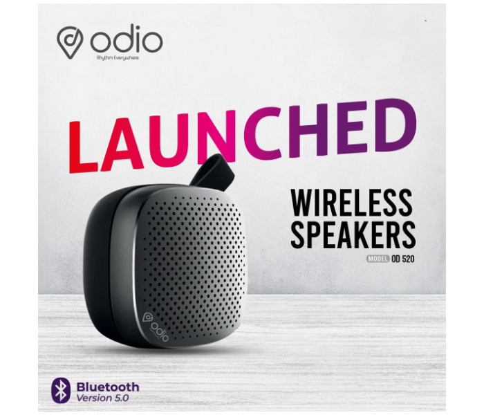 Odio OD520 Wireless Mini Speaker - Black - Zoom Image 5