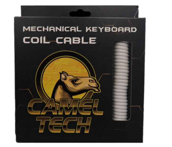 Camel Tech CT-C-W Coiled Cables For Gaming Keyboard - White - Zoom Image 1