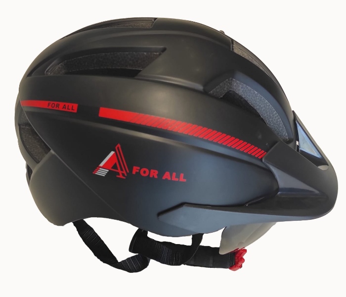 For All Helmet With Backlight And Removable Sunglasses - Black - Zoom Image 1