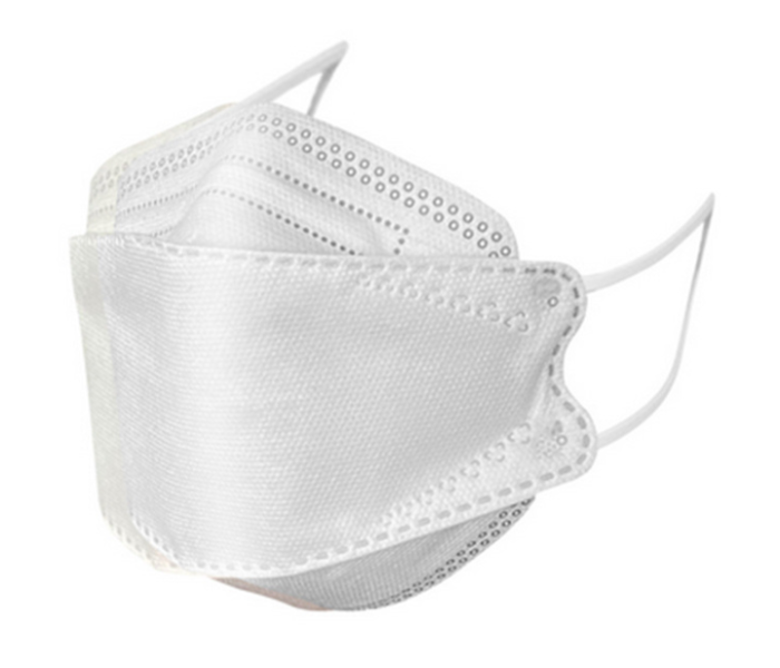 KF94 10 Pieces 3D Face Safety Mask for Adult Protection Filter Efficiency - White - Zoom Image