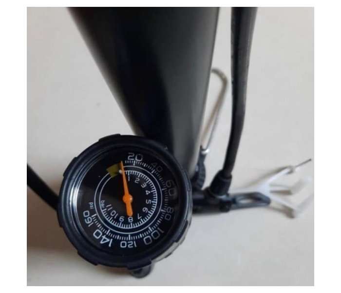 Lightweight Air Pump With Pressure Guage - Black - Zoom Image 1