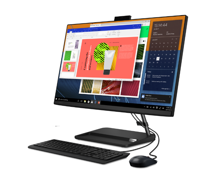 Lenovo F0FW00LJAX IdeaCentre AIO 3 27ITL6 27 Inch FHD Intel Core i7-1165G7 Processor 16GB DDR4 512GB SSD 2GB NVIDIA GeForce MX450 GDDR6 Graphics Windows 11 Home - Black - Zoom Image 2