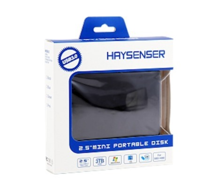 Haysenser 2.5Inch USB 3 Encloser Mini Portable Disk - Black - Zoom Image 1