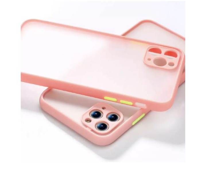 Lab LBTBC004PNK Transparent Border Color Fashion Case without Print iPhone XS Max Mobile Case - Pink - Zoom Image 2