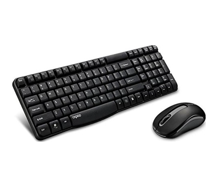 Rapoo 18458 Wireless Keyboard and Mouse Combo- Black - Zoom Image 1