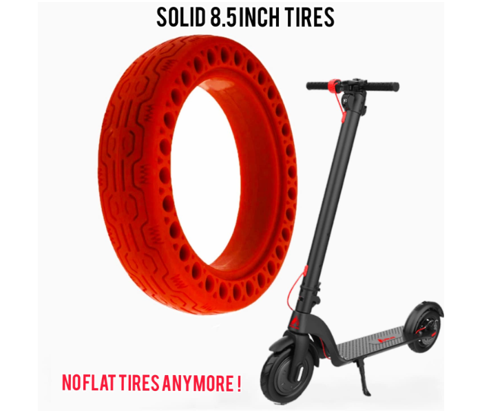 8.5 Inch Solid Longlasting Tires - Red - Zoom Image 1