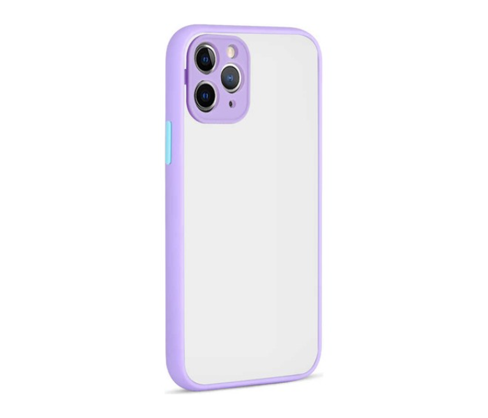 Lab LBTBC004PU Transparent Border Color Fashion Case without Print iPhone XR Mobile Case - Purple - Zoom Image 1