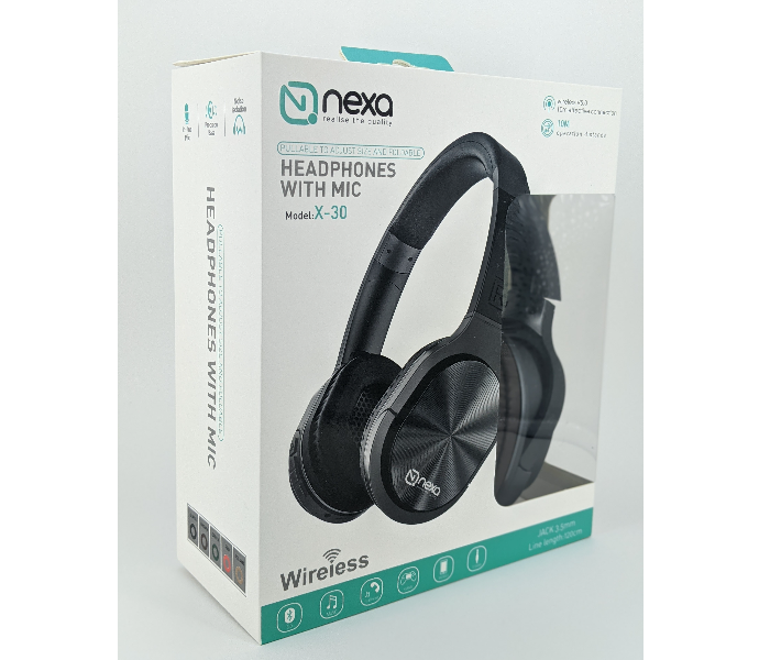 Nexa X-30 Over the Ear Headphone - Black - Zoom Image 2