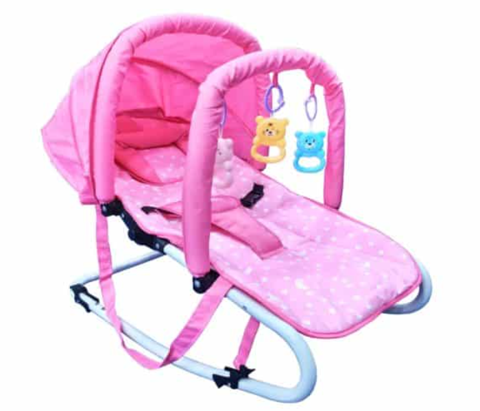 Baby Rocking Chair with Toy Bar 274 - Pink - Zoom Image