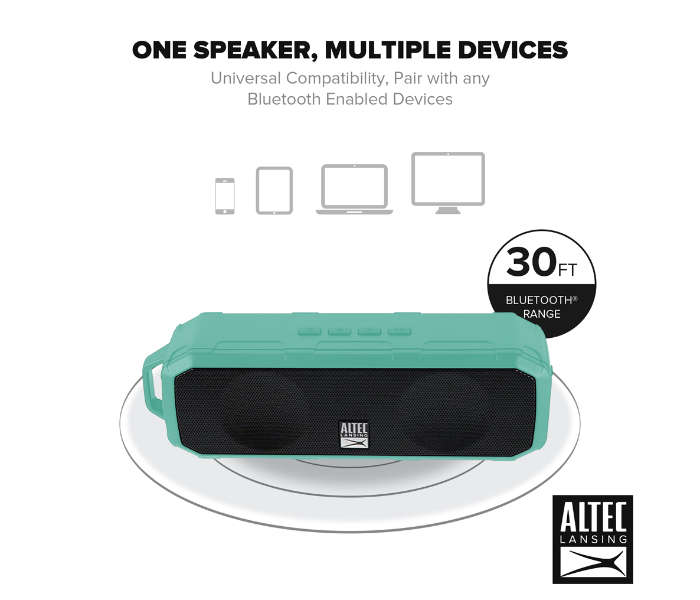 Altec Lansing IMW340N-MINT Fury Wireless Speaker - Mint - Zoom Image 6