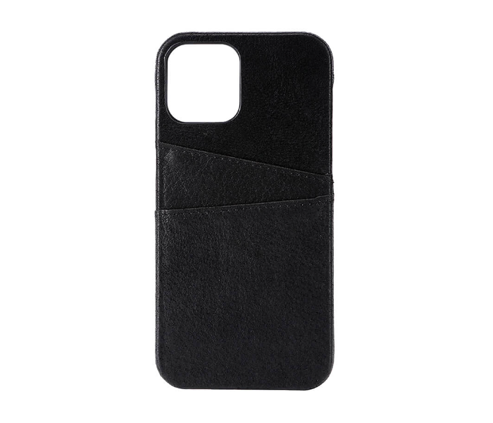 Lab LBL2P022BK Stylish Leather 2 Pocket iPhone 12 Pro Max Mobile Case - Black - Zoom Image 1