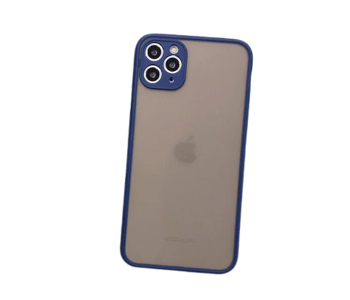 Lab LBTBC004NB Transparent Border Color Fashion Case without Print iPhone 11 Pro Max Mobile Case - Navy Blue - Zoom Image 1