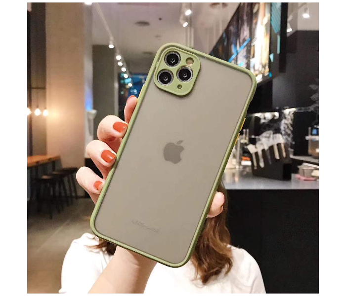 Lab LBTBC004AG Transparent Border Color Fashion Case without Print iPhone 12 Mini Mobile Case - Army Green - Zoom Image 1