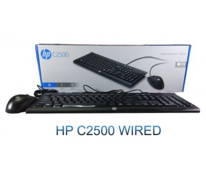 Hp H3C53AA Wired Keyboard and Mouse combo - Black - Zoom Image 2