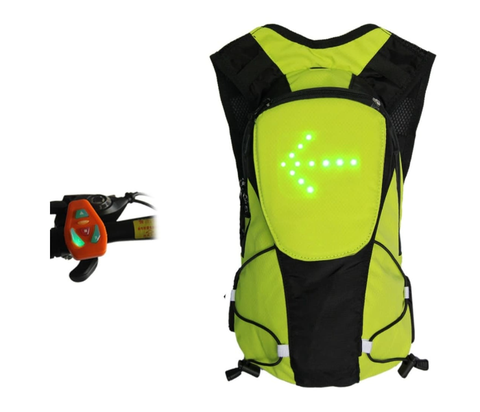 Remote Controlled Polyster Backpack With Led Signals - Green - Zoom Image 1