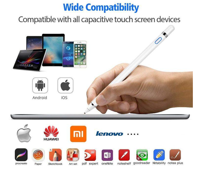 Universal Stylus Compactable Smart Pen For Touch Screen - White - Zoom Image 14