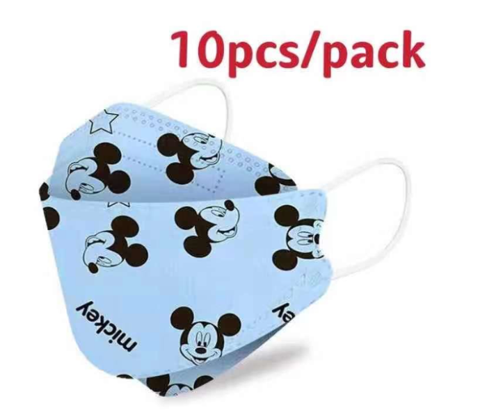 10PCS Kids KF94 Micky Mouse Design Face Mask 3 Layer Non-woven Protection Filter 3D Anti Viral Mask Korean Style - Zoom Image