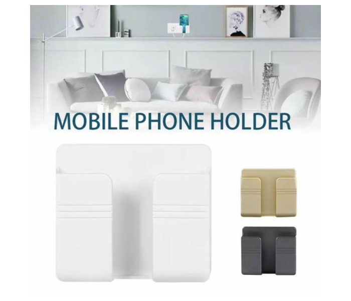 MH52 3M Adhesive Mobile Phone and Remote Control Wall Holder Multipurpose Wall Mount - Grey - Zoom Image 2