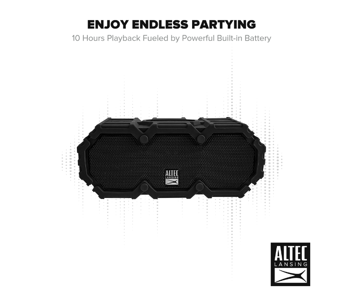 Altec Lansing IMW477-BLK Mini Lifejacket 2 Rugged Bluetooth Speaker - Black - Zoom Image 3