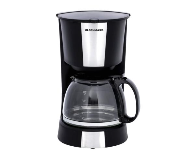 Olsenmark OMCM2443 900 W 1.2 Litre Coffee Maker with Glass Jar and Water Level Gauge - Black - Zoom Image 1