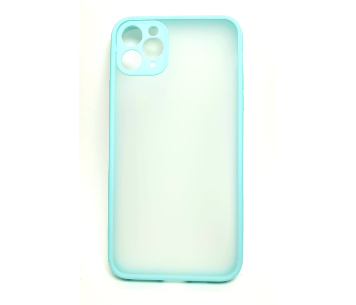 Lab LBTBC004MB Transparent Border Color Fashion Case without Print iPhone 12 Pro Max Mobile Case - Miami Blue - Zoom Image 1