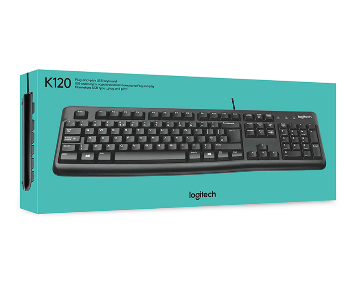 Logitech K120 USB Plug and Play Wired Keyboard - Black - Zoom Image 2