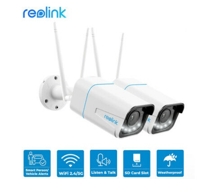 Reolink RLC- 511WA Ultra HD Person and Vehicle Detection with Color Night Vision 5 MP Wifi Outdoor Camera - White - Zoom Image 6