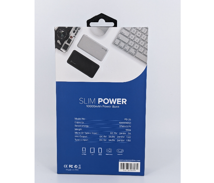 E-Race PD-35 10000mah 20 Watts PD Powerbank - White - Zoom Image 3