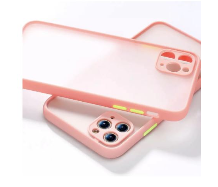 Lab LBTBC004PNK Transparent Border Color Fashion Case without Print iPhone 12 Mini Mobile Case - Pink - Zoom Image 2