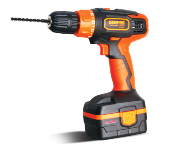 Geepas GCD7626 Cordless Driller - Black and Orange - Zoom Image