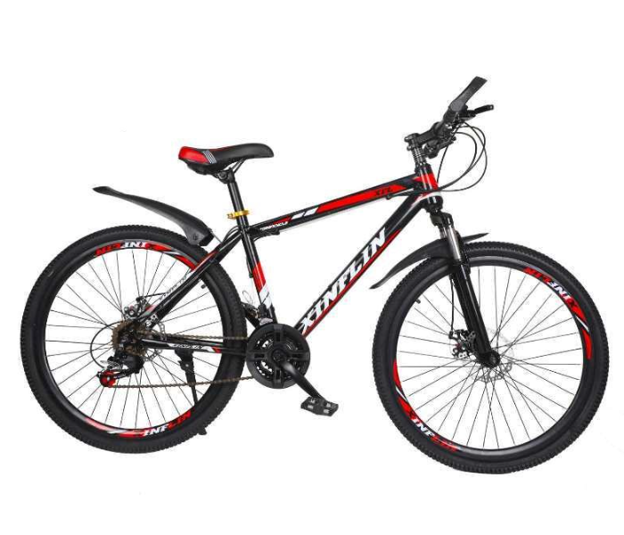 YBJ-508 20 Inch MTB 21 Speed Fast Rolling Ride On Mountain Bike - Black and Red - Zoom Image