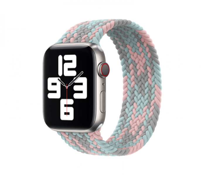 Hyphen HWSABMGPM1452 43 Mm Medium Apple Braided Watch Strap  Grey and Pink - Delete  - Zoom Image 1