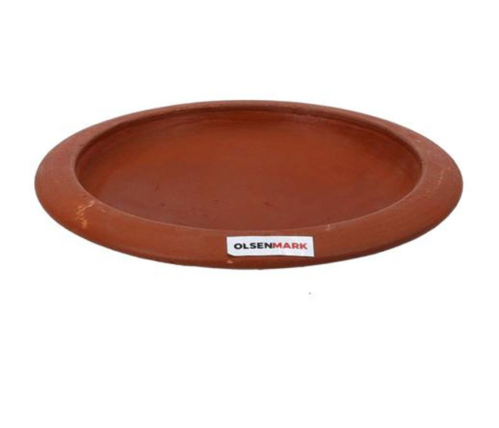 Olsenmark OMCP6006 23cm Traditional Cookware Clay Tawa - Brown - Zoom Image 1