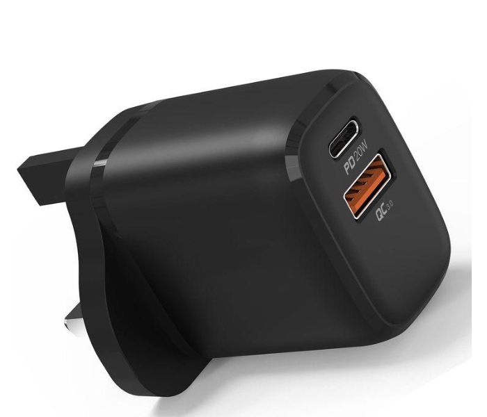 TIT TC-118 20W Dual Ports Intelligent Fast Charging Series Travel Charger - Black  - Zoom Image 1