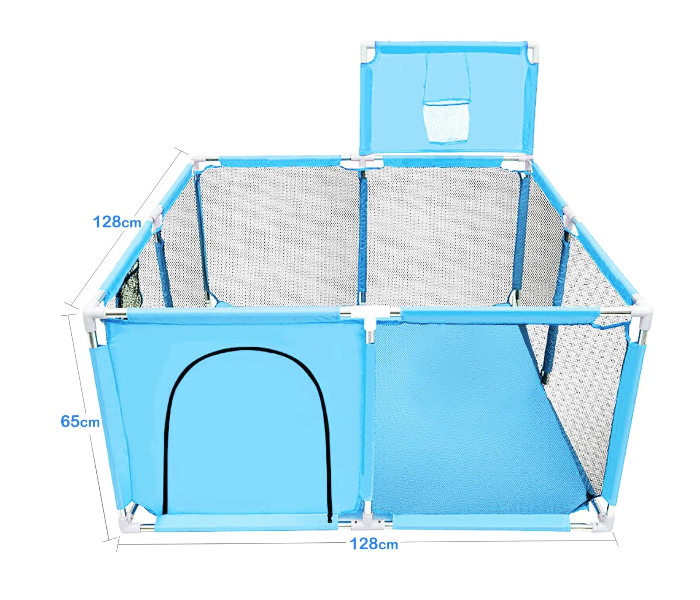 524-1 Baby Playpen Square Fence - Blue - Zoom Image