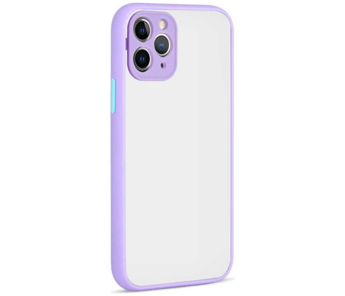 Lab LBTBC004PU Transparent Border Color Fashion Case without Print iPhone X Mobile Case - Purple - Zoom Image 1