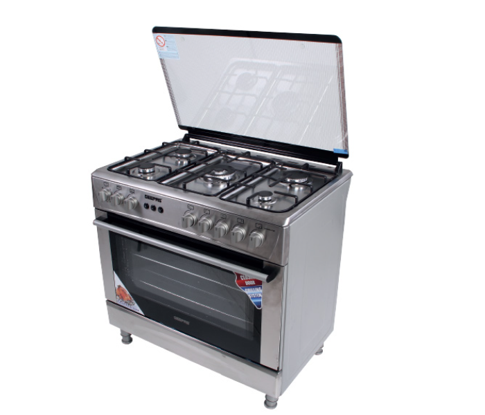 Geepas GCR9052 Free Standing 5 Burners Cooking Range - Silver - Zoom Image