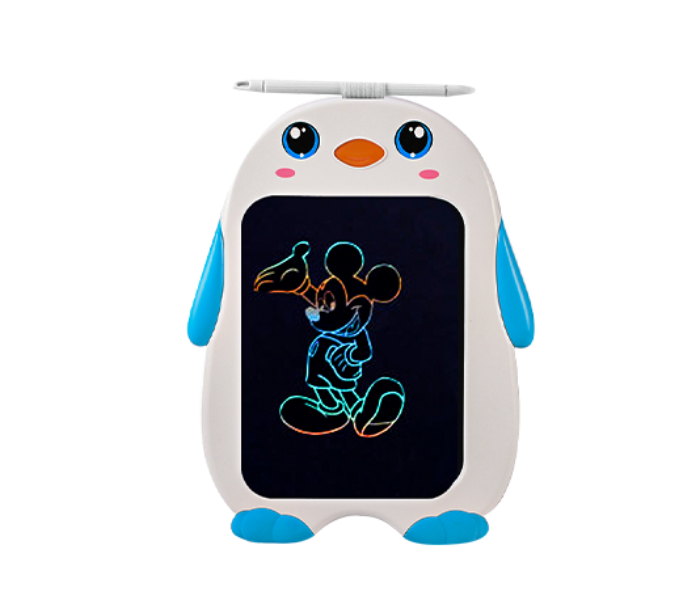 BHT966801 Digital Penguin Shaped LCD E-Writing Drawing Board - White and Blue - Zoom Image 1