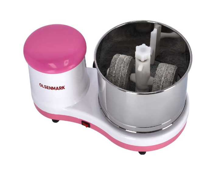 Olsenmark OMWG2453 Wet Grinder with 1Litre Stainless Steel Drum -White and Pink - Zoom Image 3