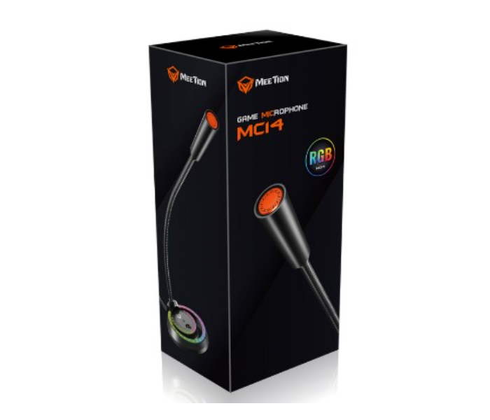 Meetion MT-MC14 Remote Meeting Desktop Gaming Microphone with RGB Light Control Button - Black - Zoom Image 2