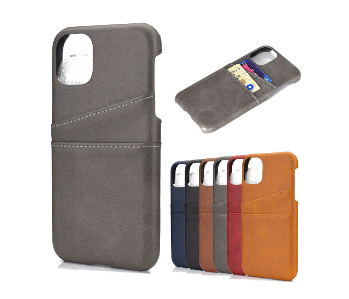 Lab LBL2P022NB Stylish Leather 2 Pocket iPhone 11 Pro Max Mobile Case - Navy Blue - Zoom Image 3