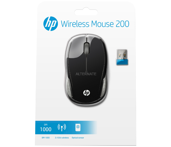 HP 200 2.4GHz Wireless Mouse - Black and Grey - Zoom Image 2