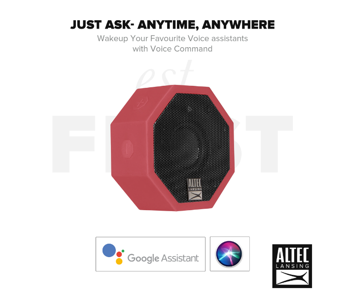 Altec Lansing IMW376-DR-WG The Solo Rugged Bluetooth Speaker - Dark Red - Zoom Image 4