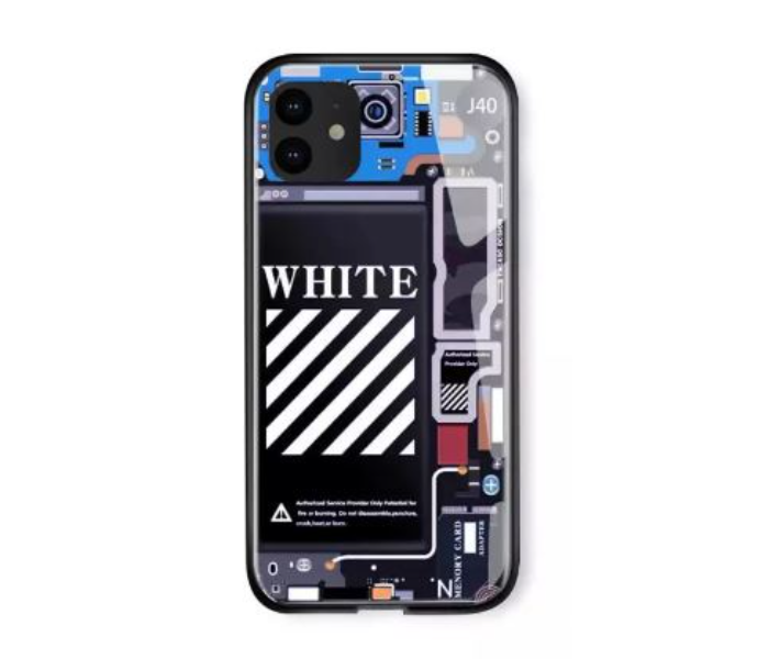 Lab LBWL010 Stylish iPhone 13 Pro Mobile Case with Light - White - Zoom Image 1