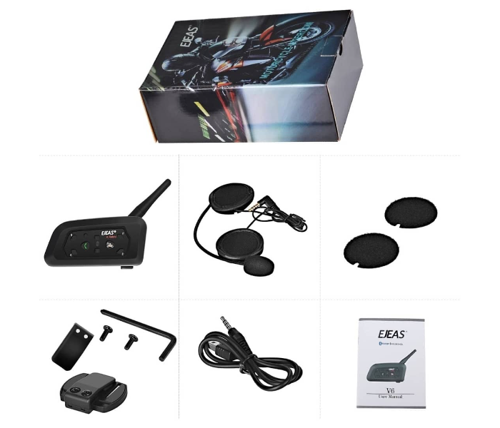 850mAh Motorcycle Bluetooth Intercom - Black - Zoom Image 4