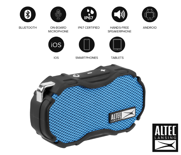 Altec Lansing IMW269N-CB Baby Boom Rugged Wireless Speaker  - Blue - Zoom Image 2