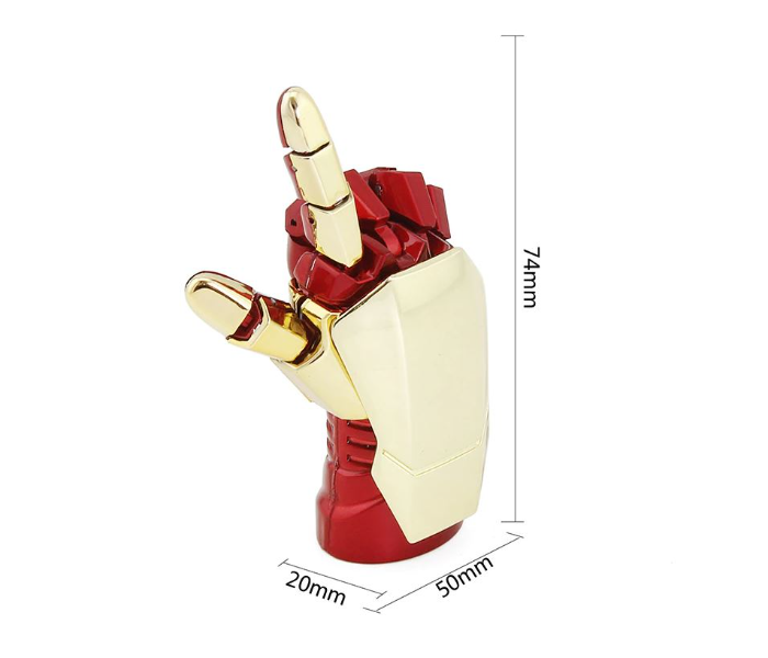 TMBB 281 Iron Robotic 16GB USB Hand - Red and Gold - Zoom Image 2