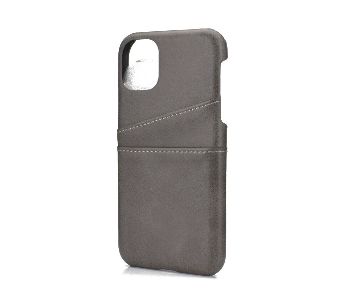 Lab LBL2P022GY Stylish Leather 2 Pocket iPhone 11 Pro Mobile Case - Grey - Zoom Image 1