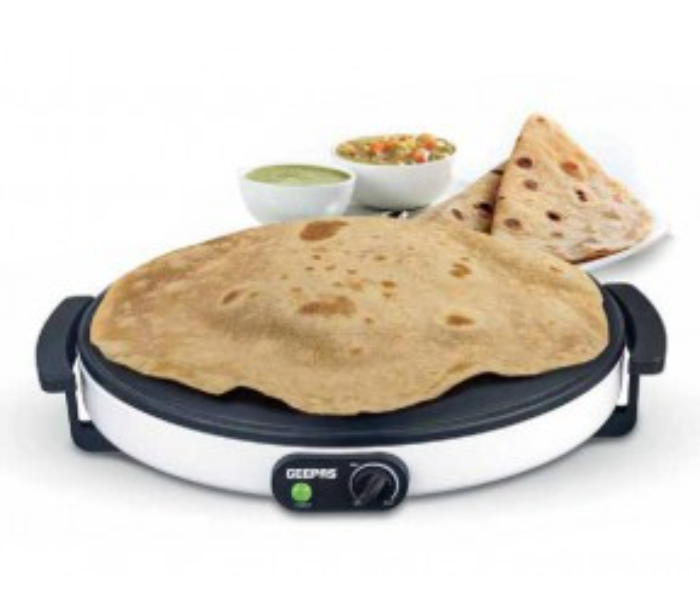 Geepas GBM6111 40cm Cooking Surface Arabic Bread Maker - Black and White - Zoom Image