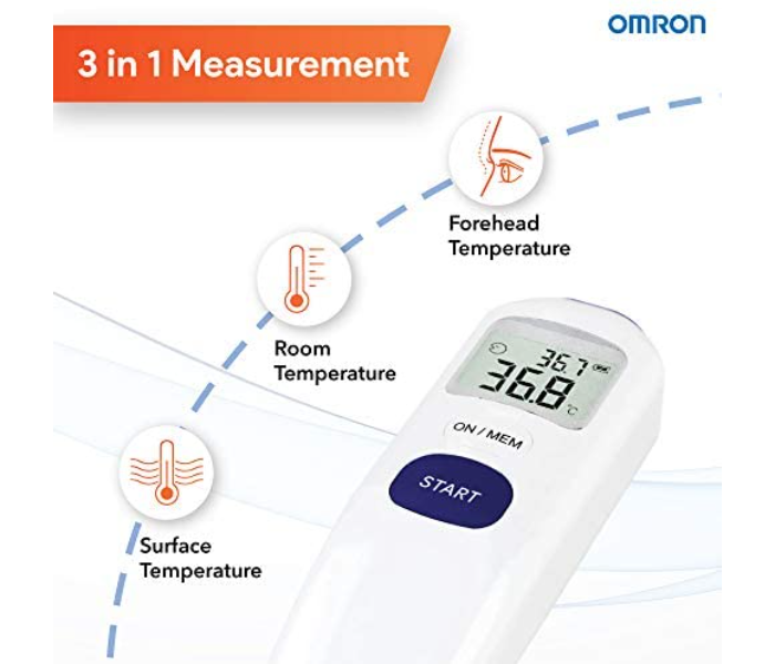 Omron MC-720 No-Touch Digital Infrared Forehead Thermometer - Zoom Image 3